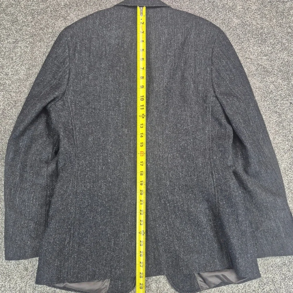 Banana Republic Blazer Mens 40R Gray Herringbone Wool Alpaca Blend Slim Fit